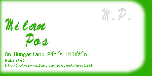 milan pos business card